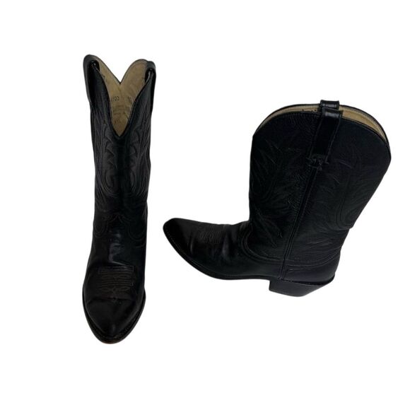 Durango Men's Black Leather Western Cowboy Boots Size 10